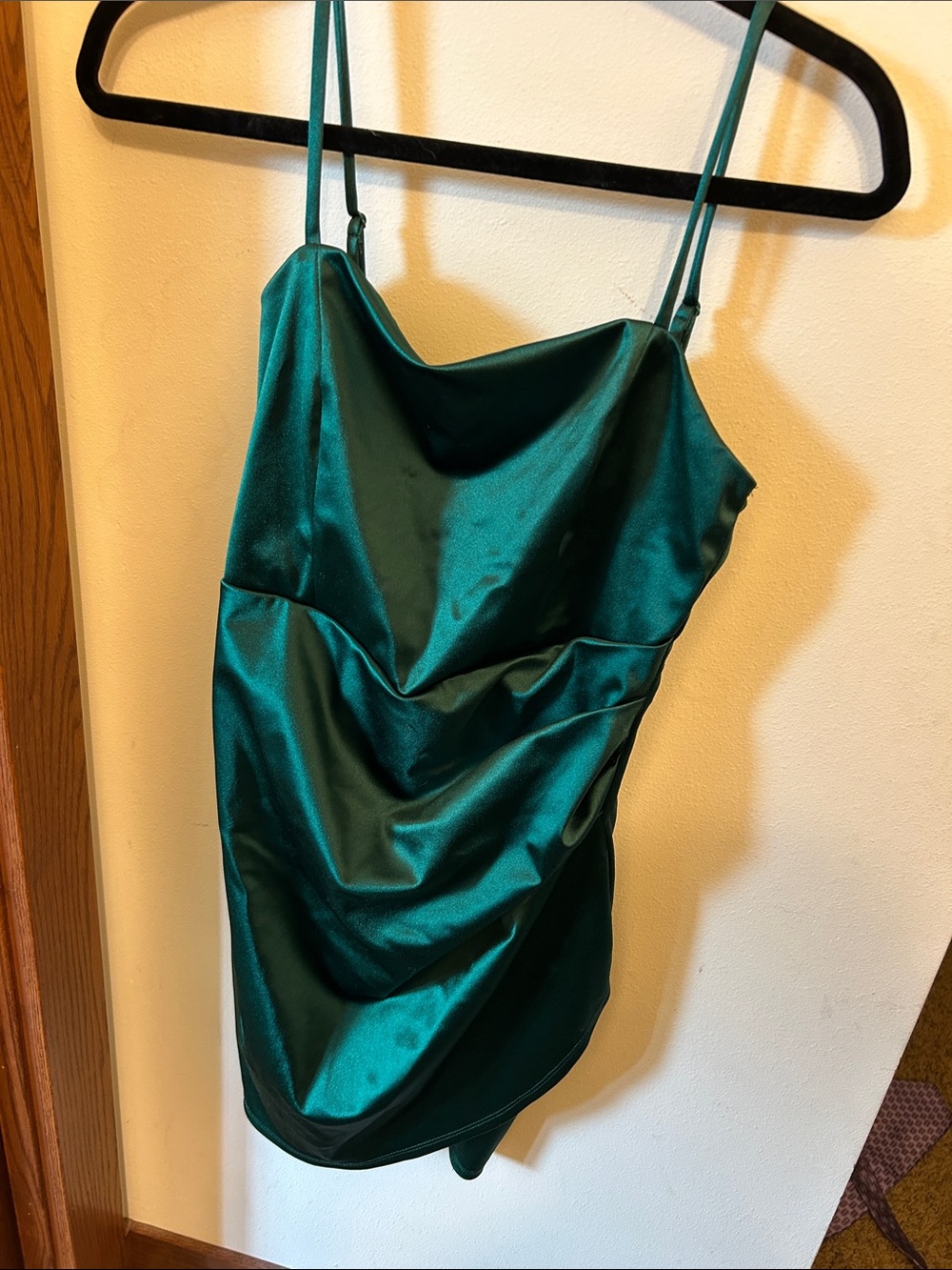 Emerald Sundae Emerald Green Satin  Dress